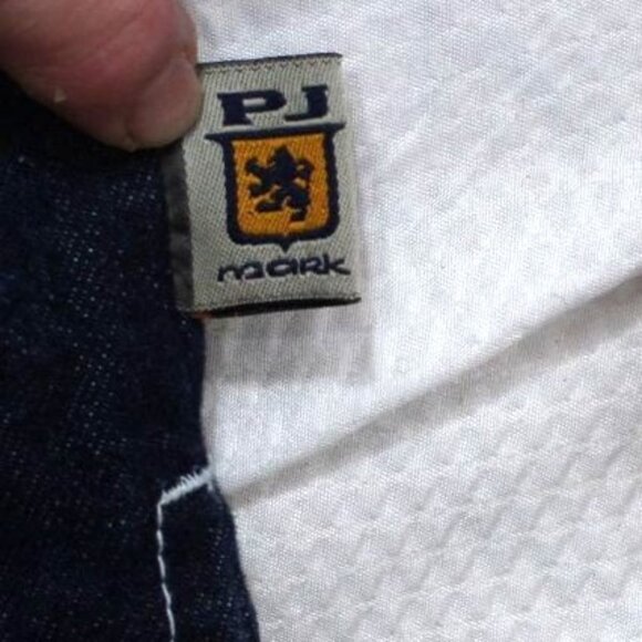 PJ Mark Denim Shirt XL 100% Cotton Mens Long Sleeve Button-Up Casual Workwear - Picture 10 of 11